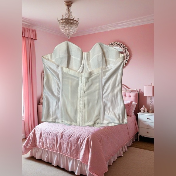 Stunning Head Turning DOMANIQUE WHITE BUSTIER 42D Sissy Cd Drag - Picture 4 of 4